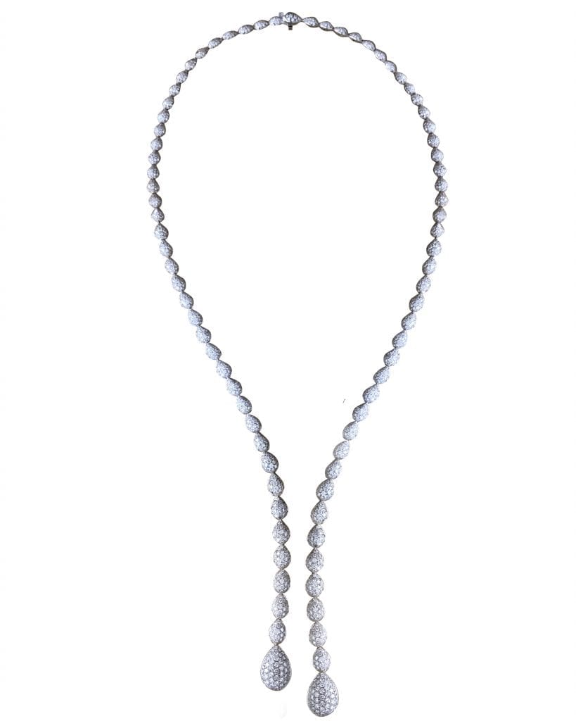 Collier en chute de diamants signé Erik Schaix Paris.