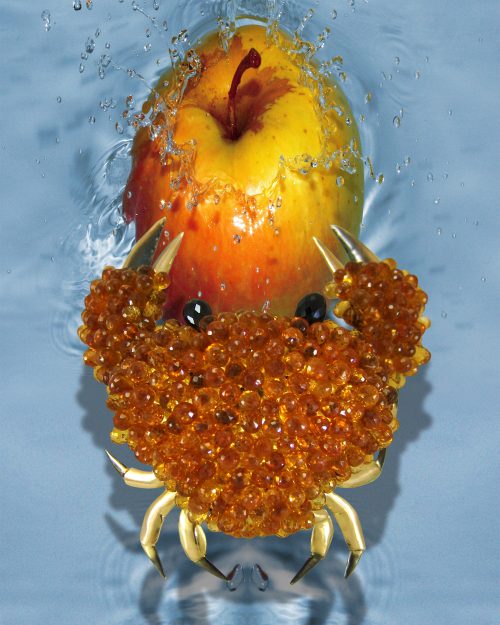 Broche en or jaune, citrine et grenat – Réf. 08.04.218